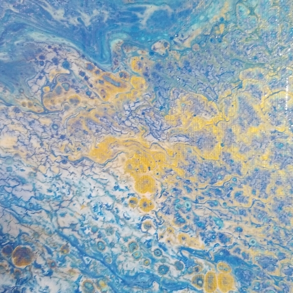 12"x12" Handmade Paint Pour - Picture 2 of 6